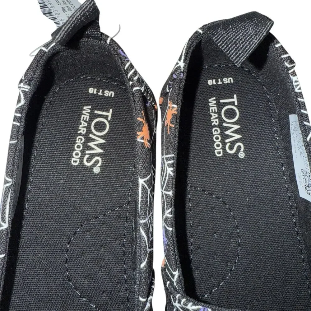 TOMS Little Girls Spiders Alpargata Espadrille Shoes SZ/10